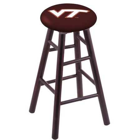 Maple Counter Stool,Dark Cherry Finish,Virginia Tech Seat